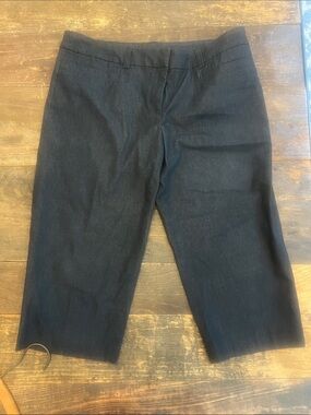 Classic Dark Denim Crop Dress Pants-Long Shorts-Peddle Pushers